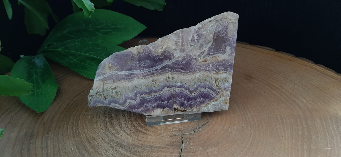 Chevron Amethyst Slice 11cm