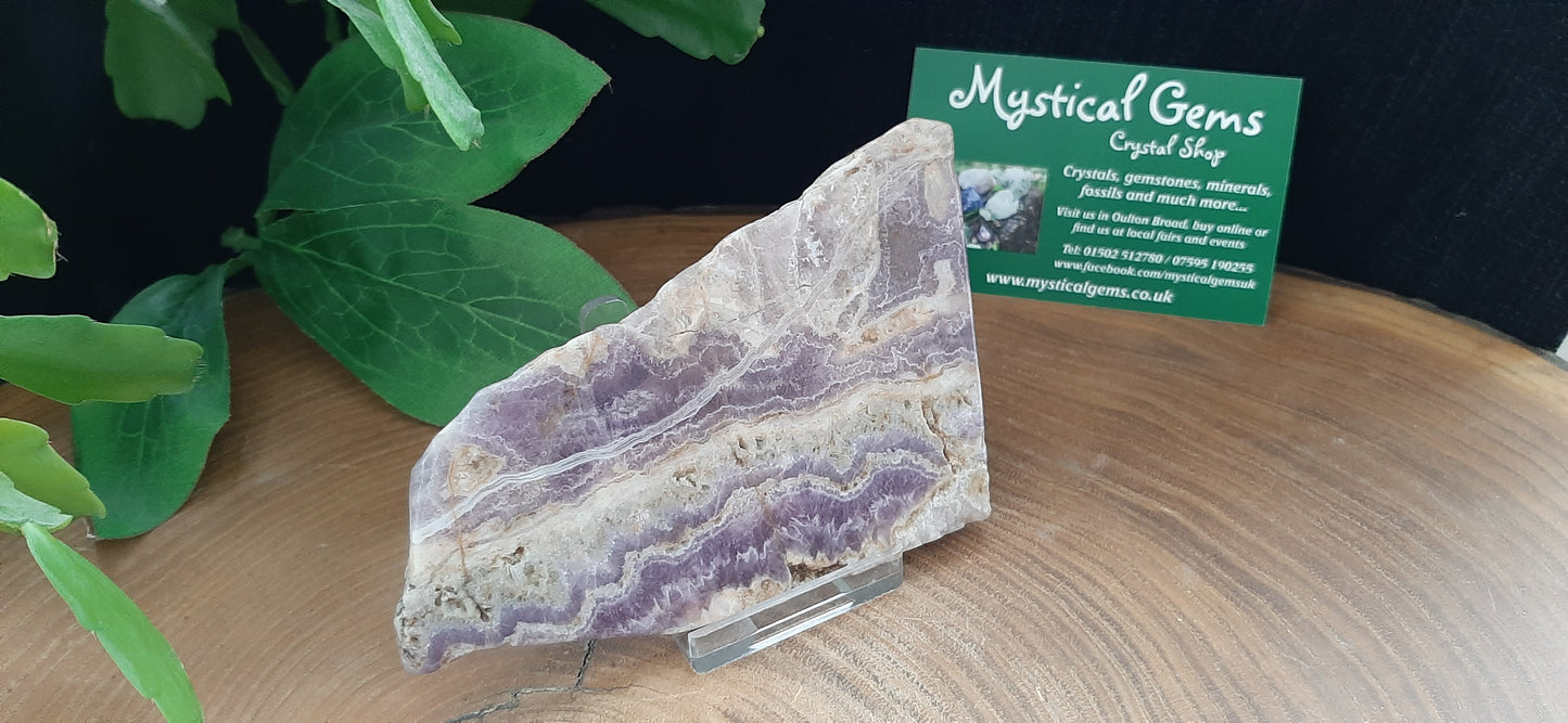 Chevron Amethyst Slice 11cm