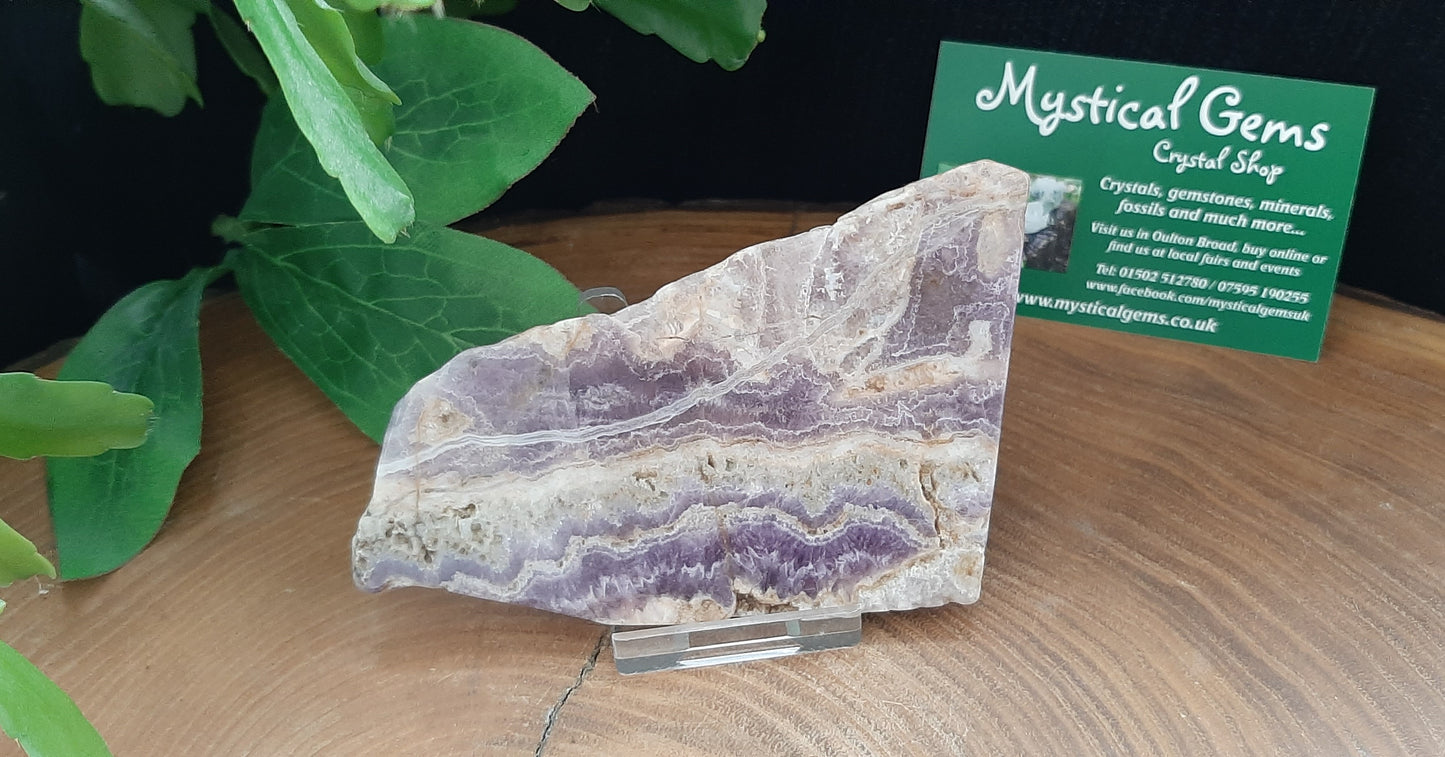 Chevron Amethyst Slice 11cm