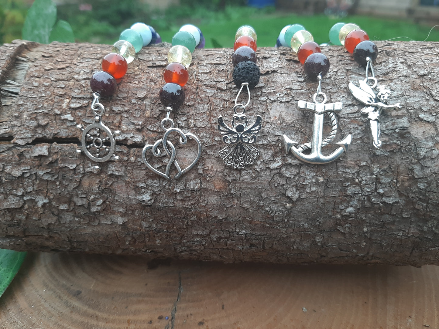Handmade Chakra Keyring with Charms