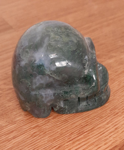 Moss Agate Crystal skull