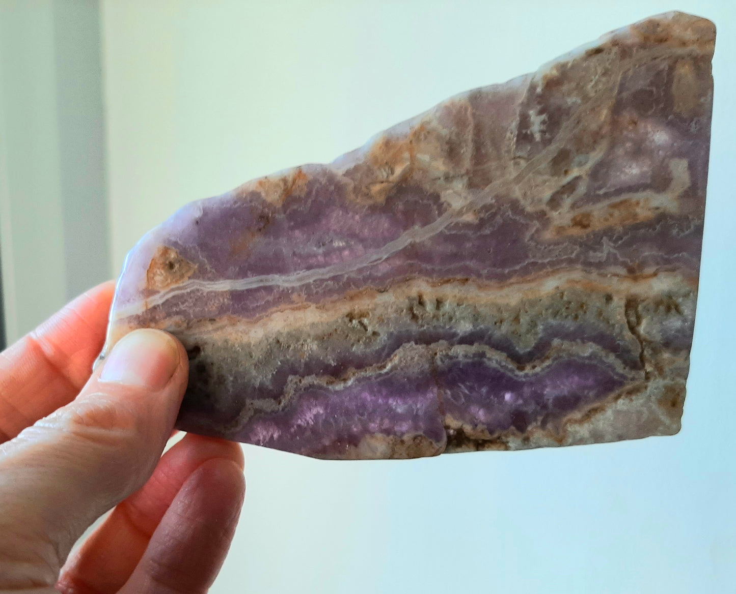 Chevron Amethyst Slice 11cm