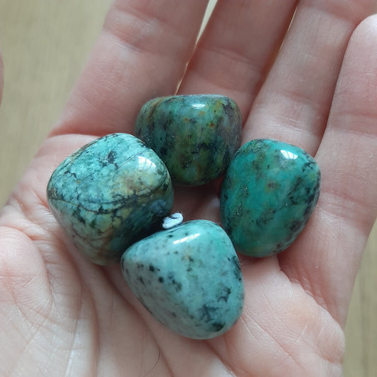 African Turquoise Tumblestones (M)
