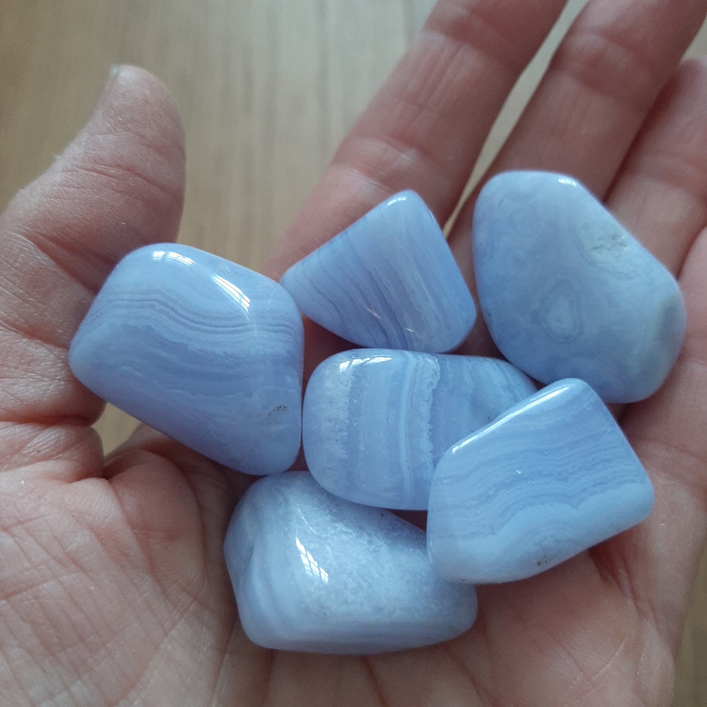 Blue Lace Agate Tumblestone (M/L)