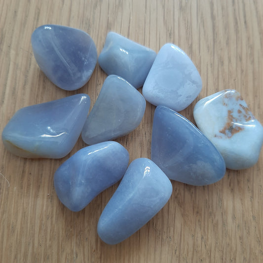 Blue Chalcedony Tumblestones (M)