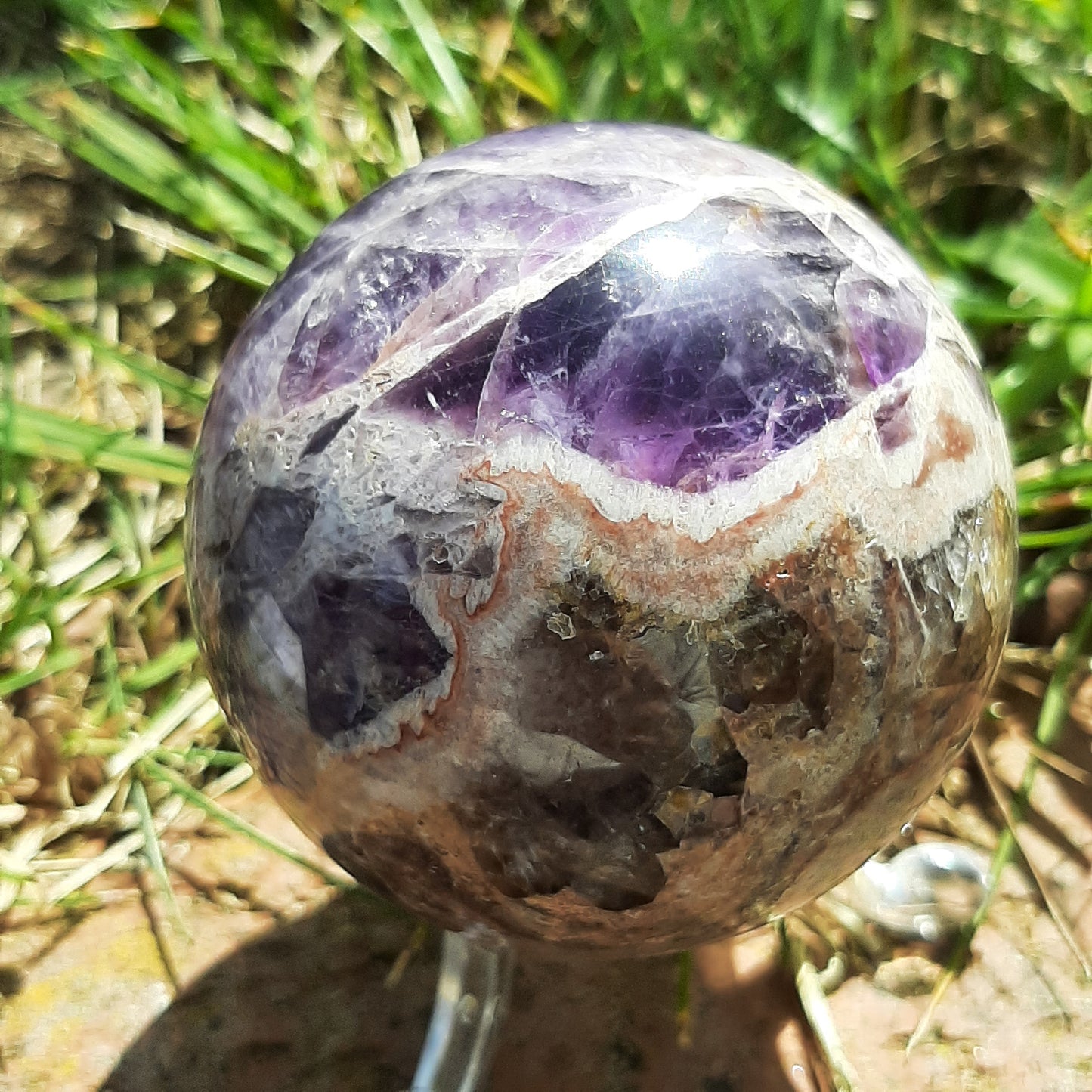 Chevron Amethyst Sphere 6cm