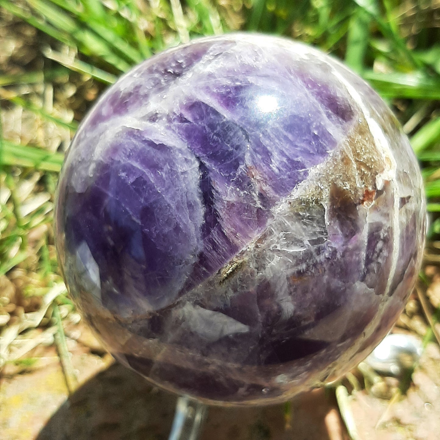 Chevron Amethyst Sphere 6cm