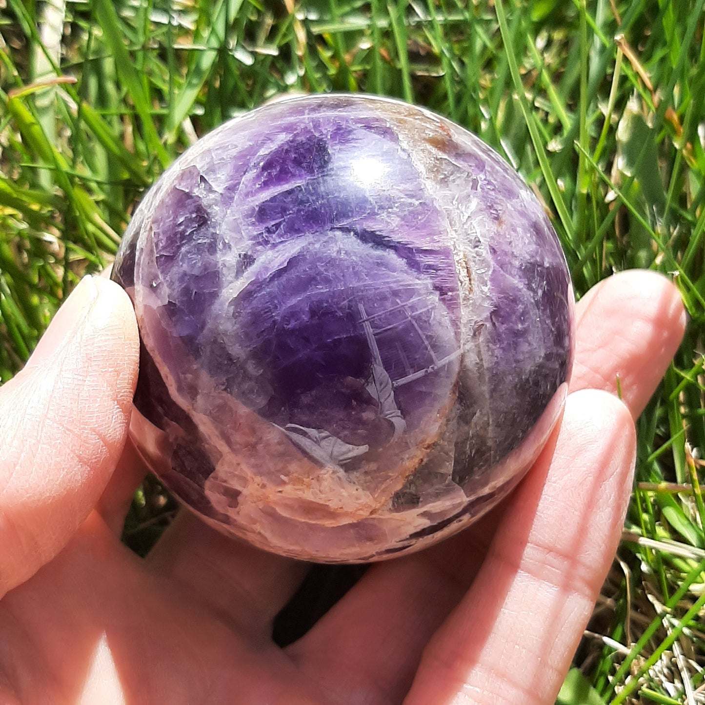 Chevron Amethyst Sphere 6cm
