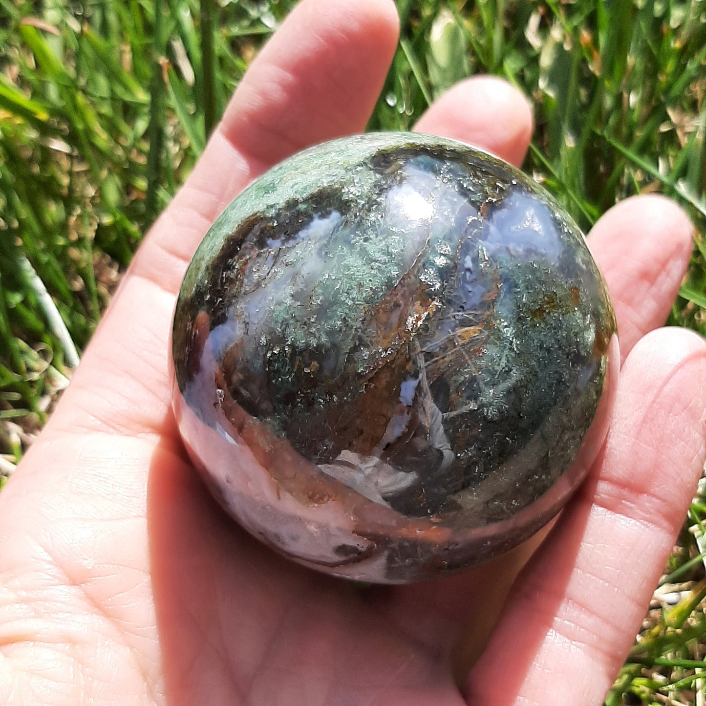 Moss Agate Sphere 6cm