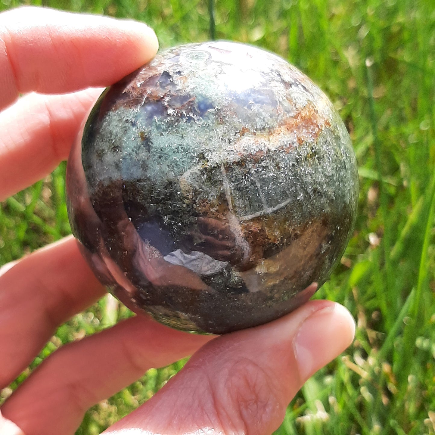 Moss Agate Sphere 6cm