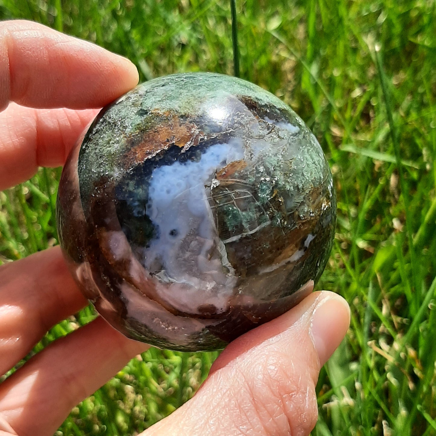 Moss Agate Sphere 6cm