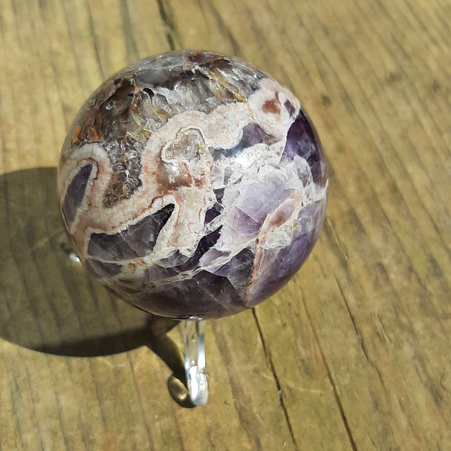 Chevron Amethyst Sphere 6cm