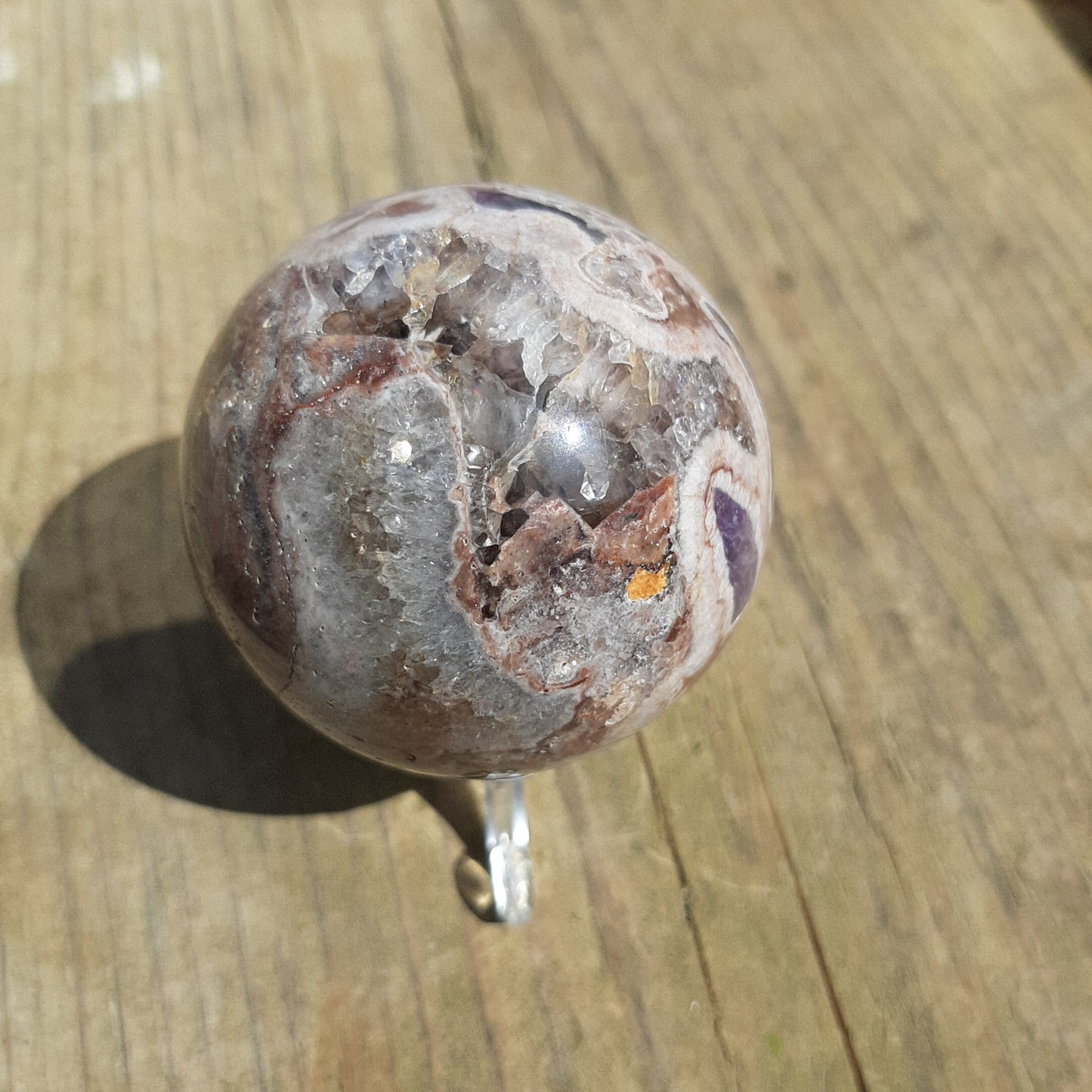 Chevron Amethyst Sphere 6cm