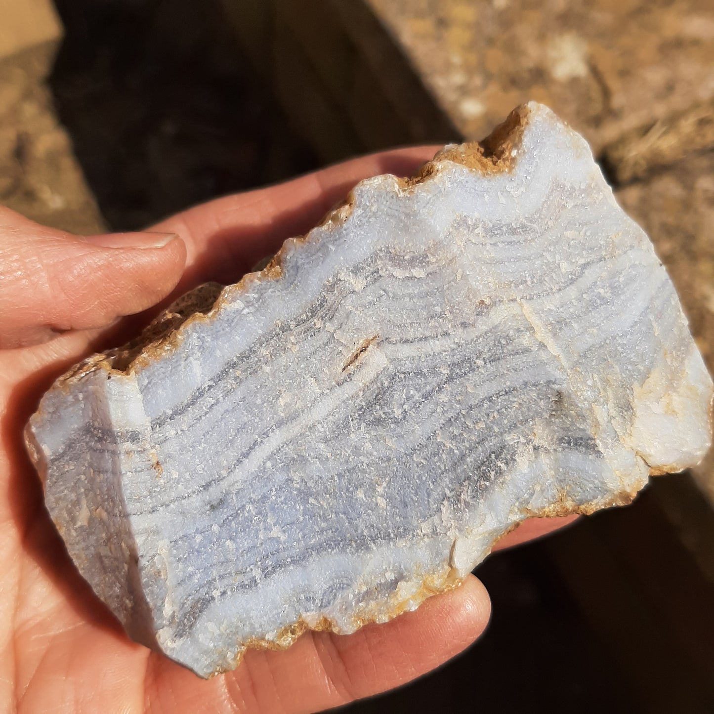 Raw Blue Lace Agate 10cm