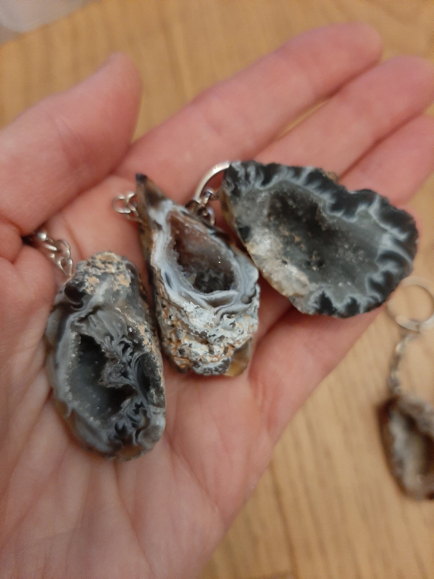 Agate Geode Keyring