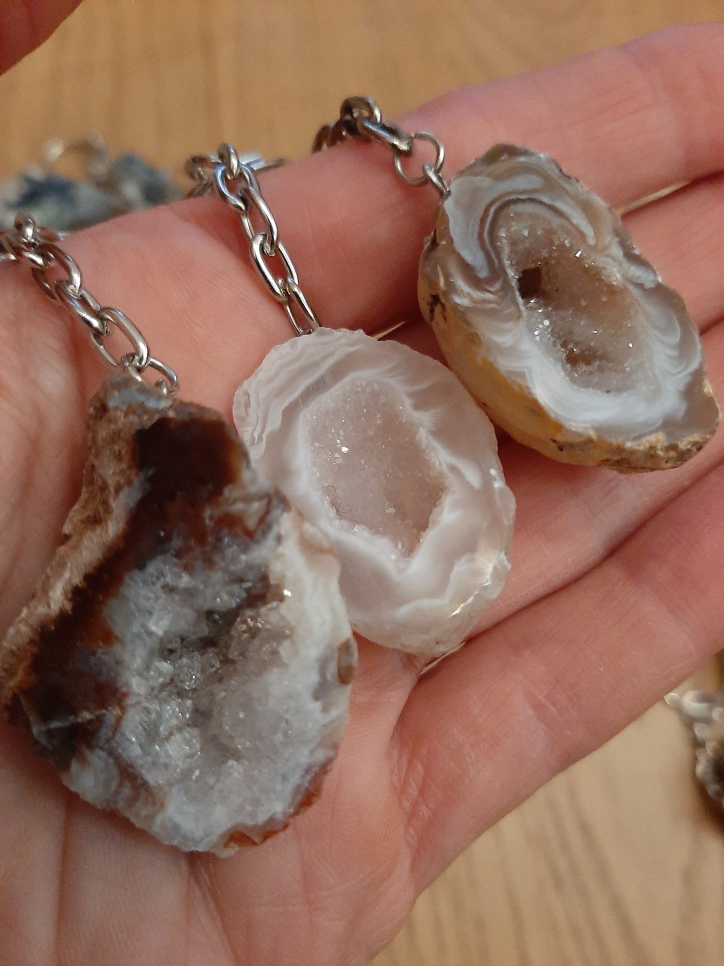 Agate Geode Keyring
