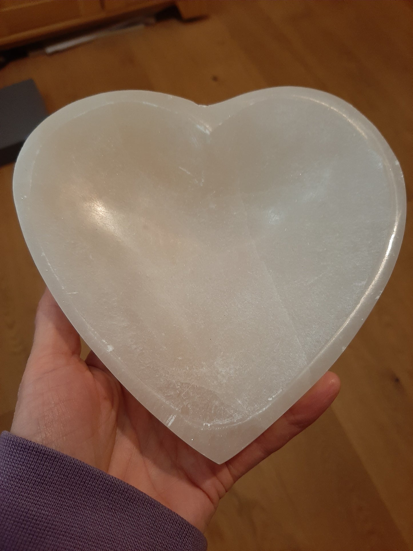 Selenite Heart Dish (Seconds)