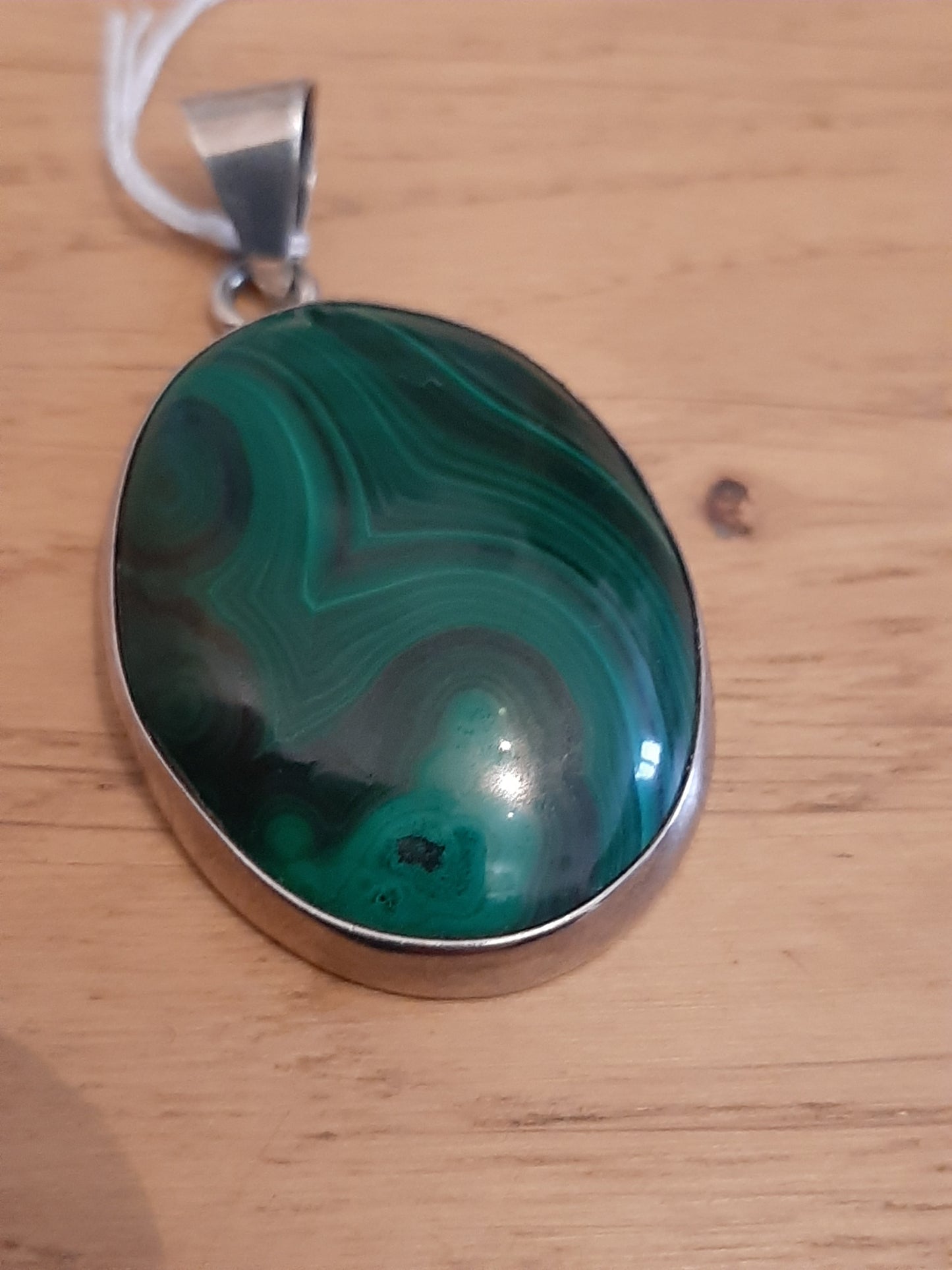 Malachite Pendant in 925 Silver