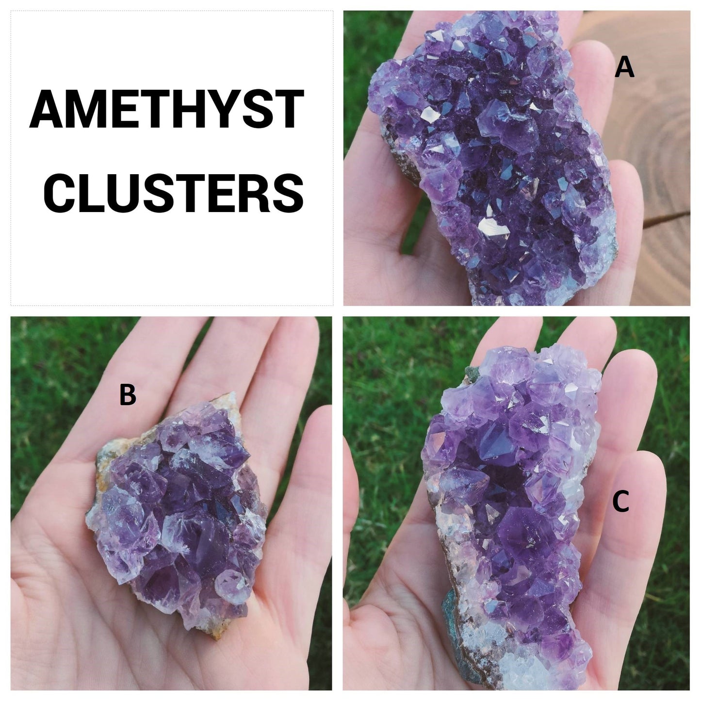 High grade Amethyst clusters