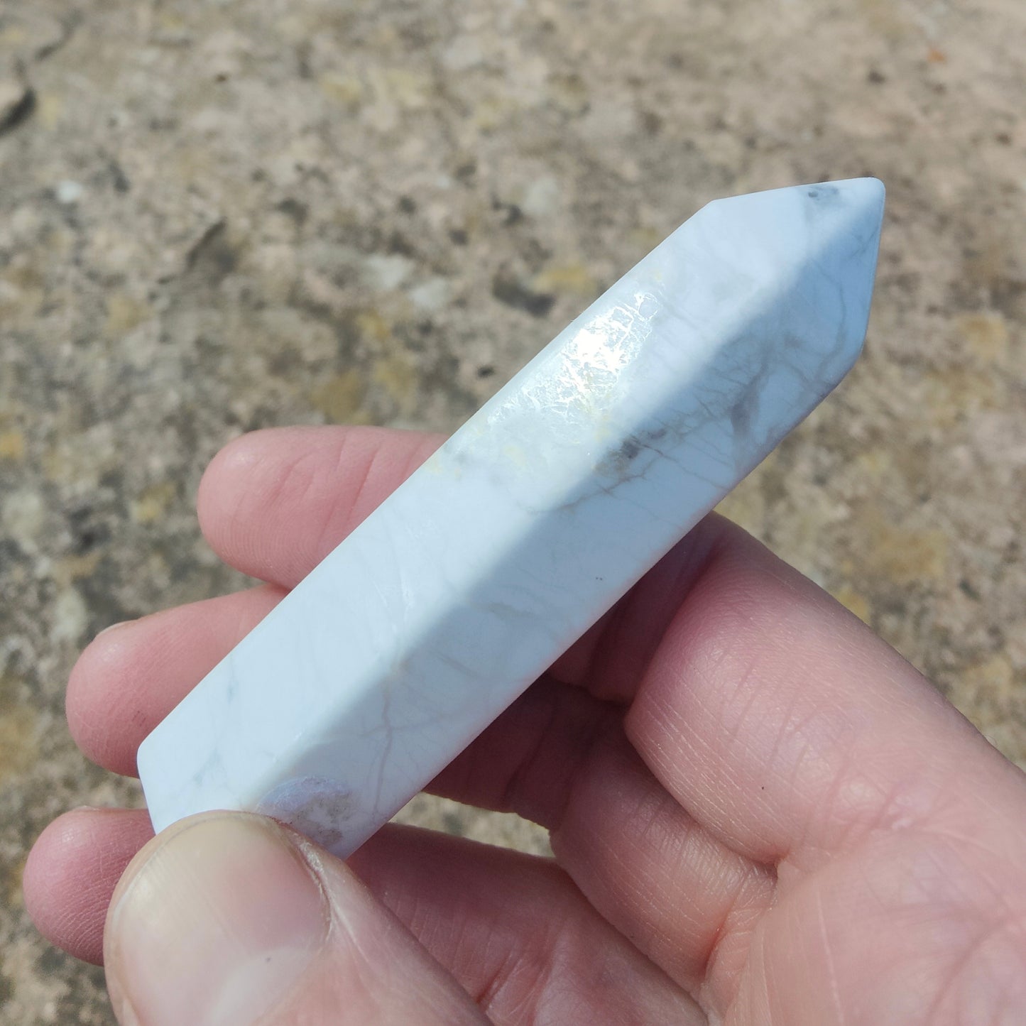 White Howlite Wand 7cm
