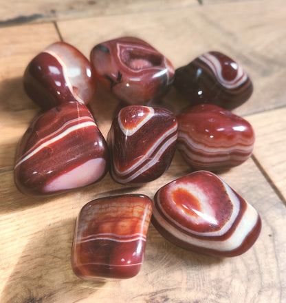 Red Agate Polished Tumblestones (L)