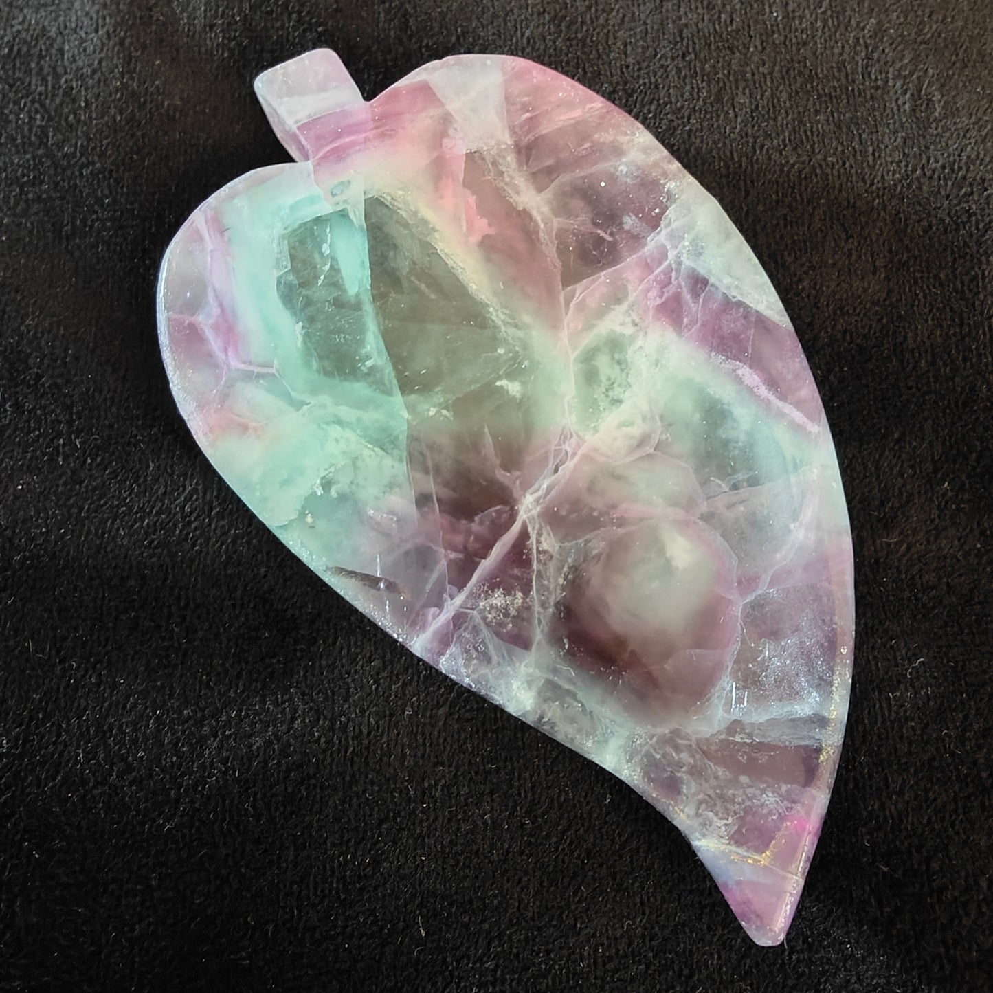 Fluorite Leaf Trinket Dish 11cm