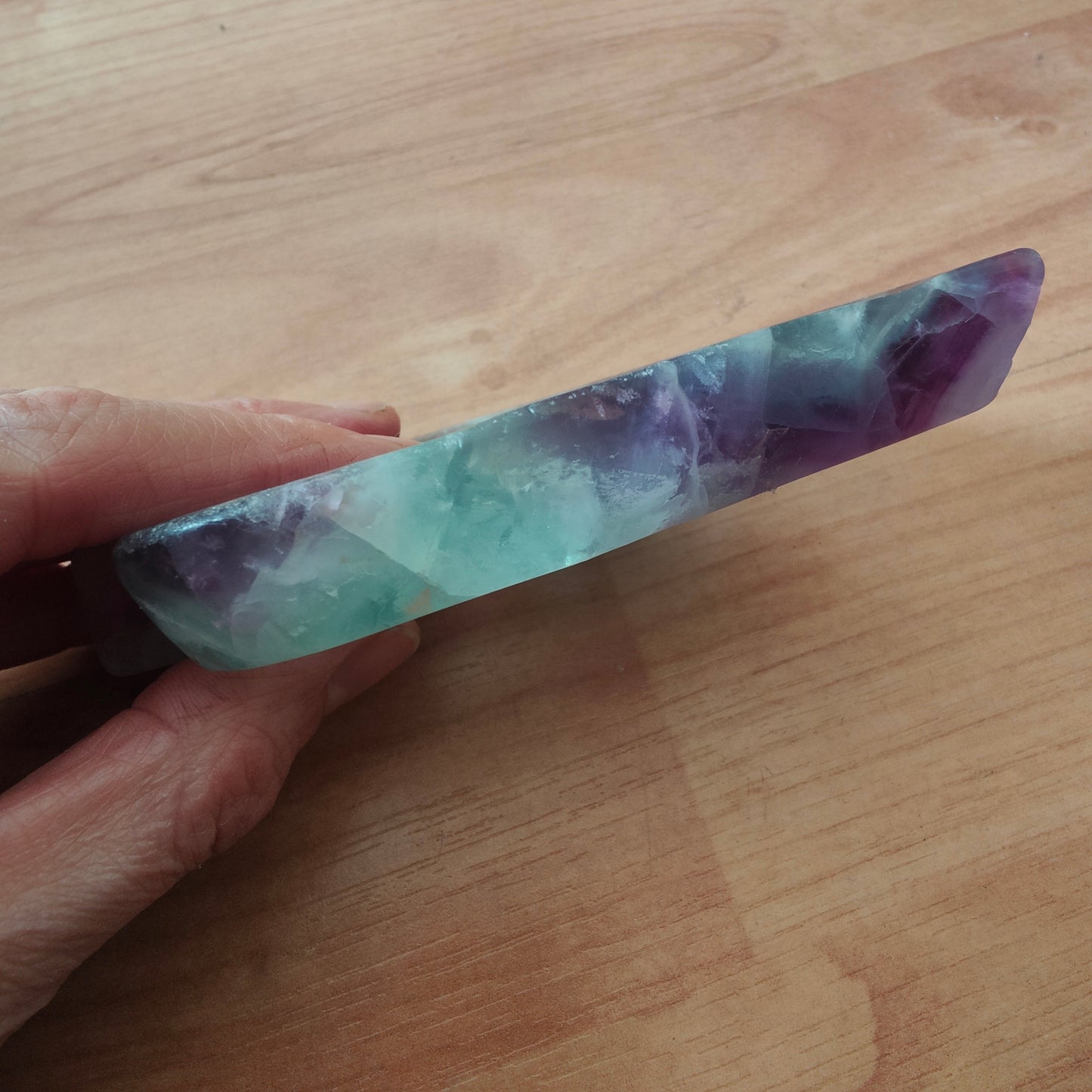 Fluorite Leaf Trinket Dish 11cm