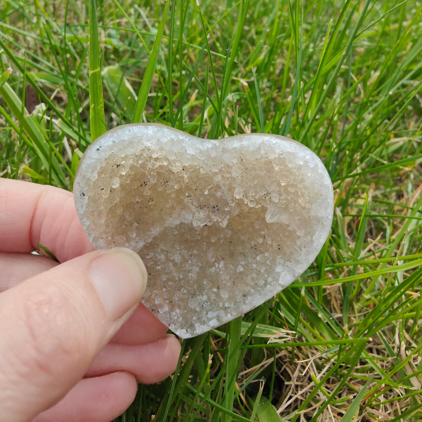 Quartz Druzy Heart 6cm