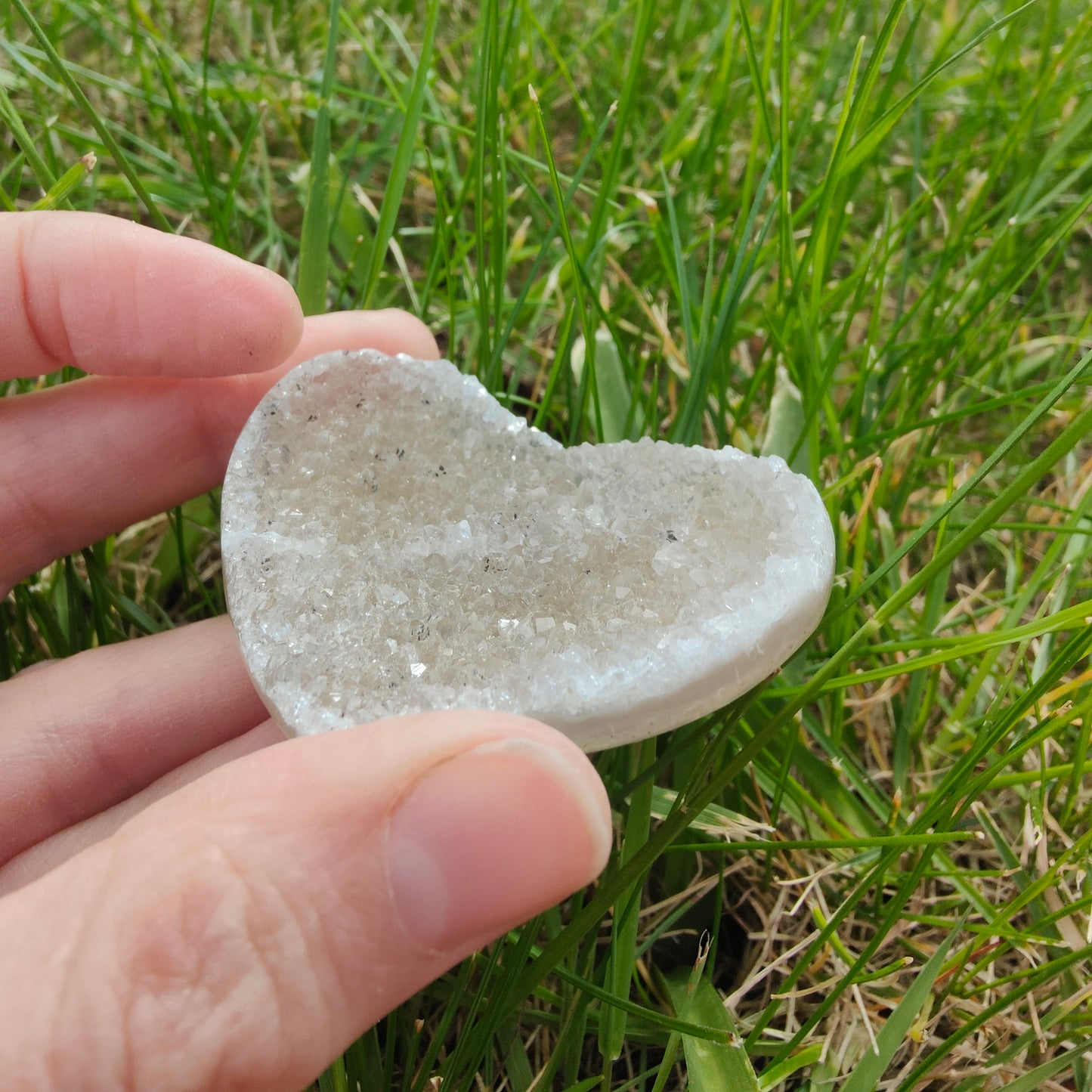 Quartz Druzy Heart 6cm