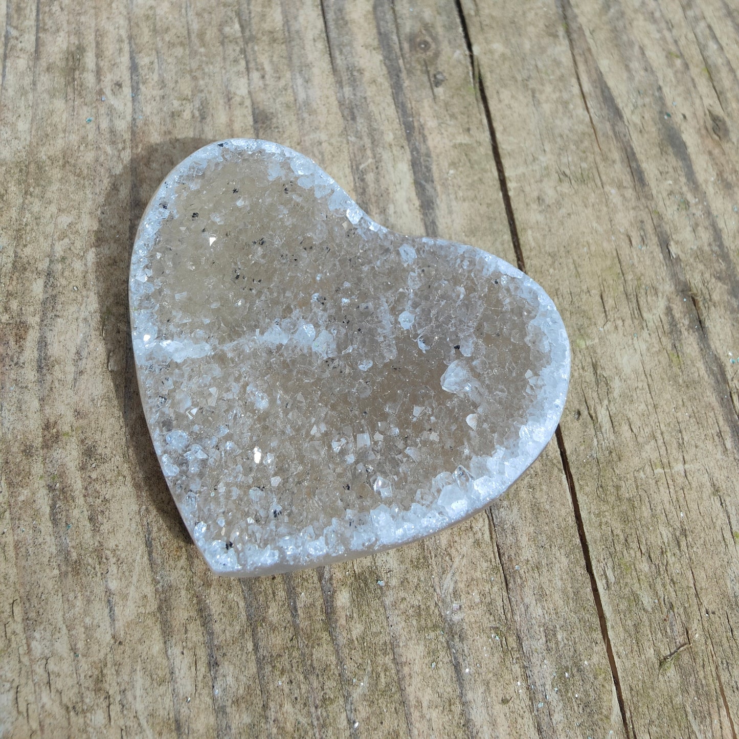 Quartz Druzy Heart 6cm