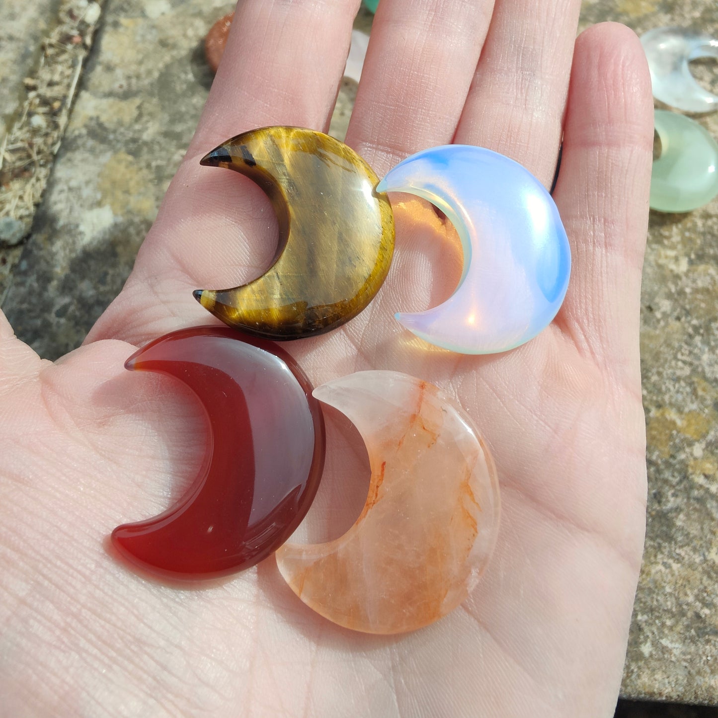 Gemstone Half Moon