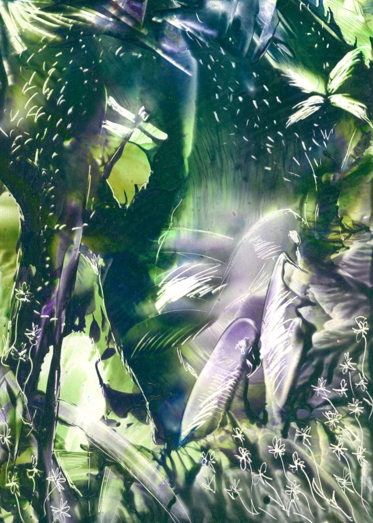 Unmounted Encaustic Wax Spiritual Art Print