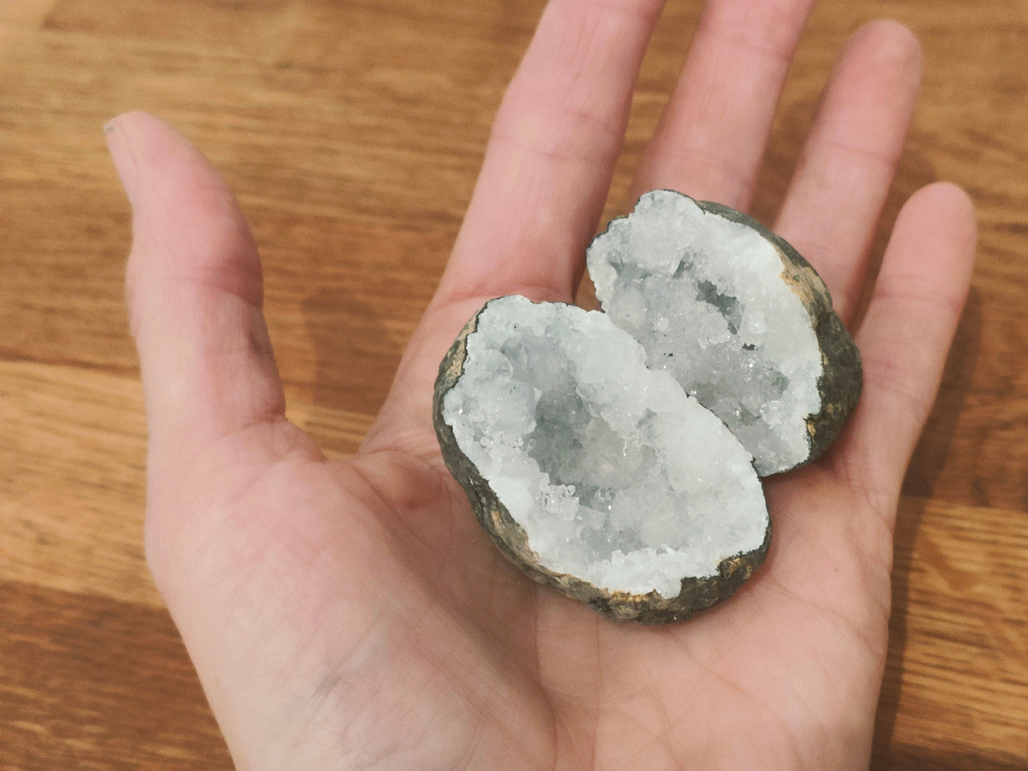Bulk Buy: White Agate Mini Geodes