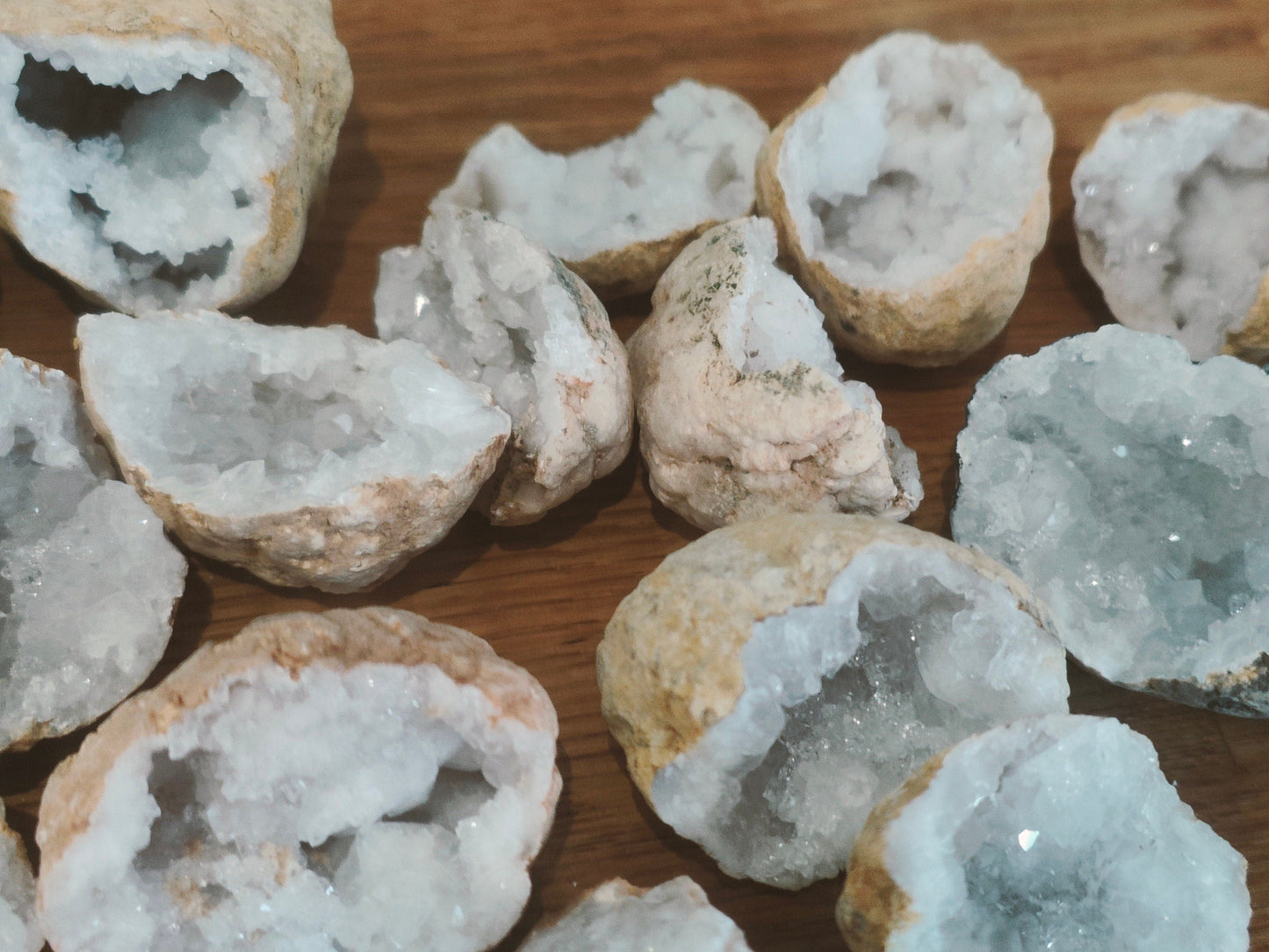 Bulk Buy: White Agate Mini Geodes