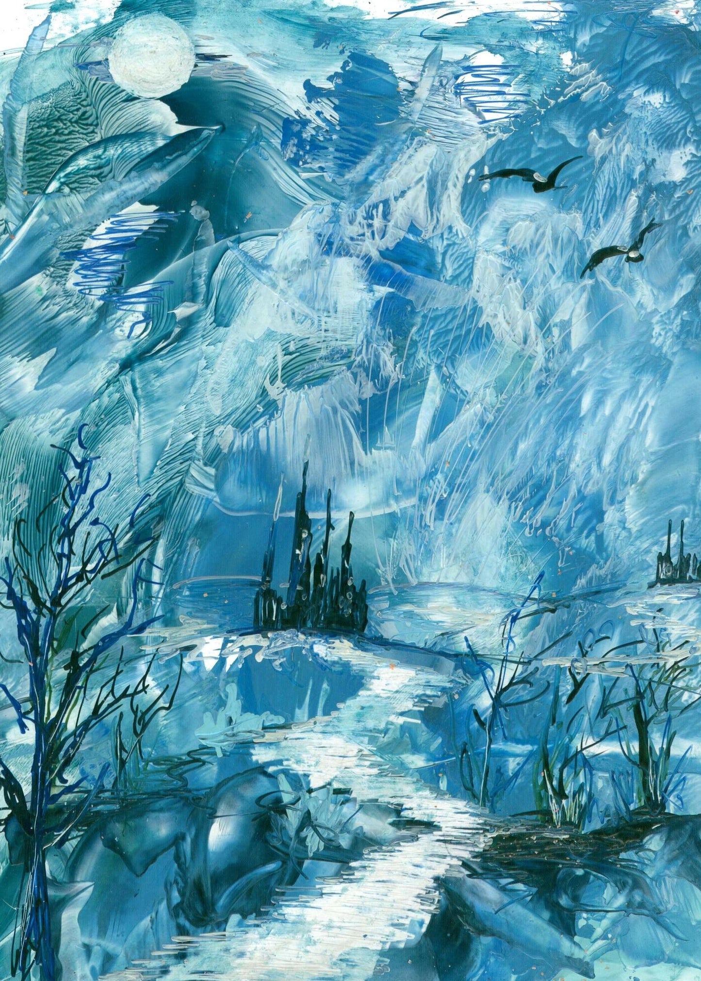 Unmounted Encaustic Wax Spiritual Art Print
