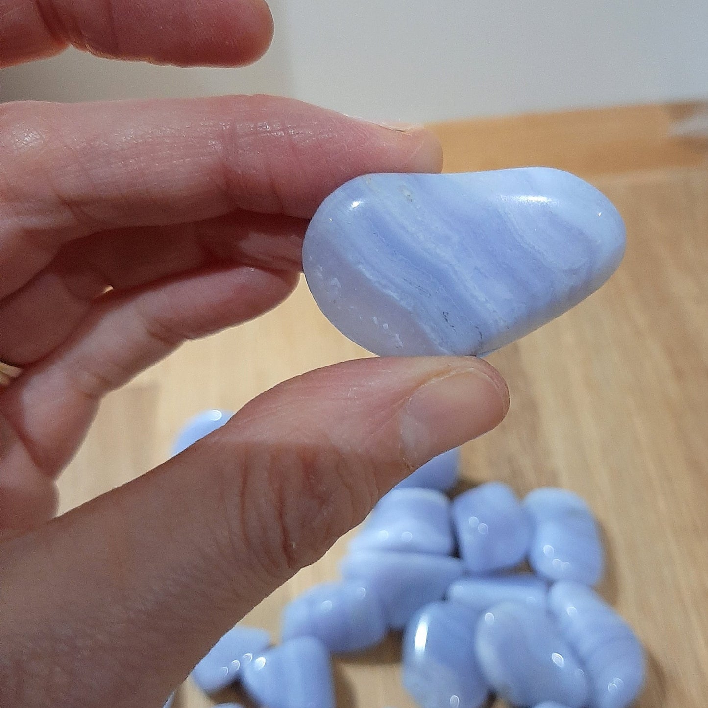 Blue Lace Agate Tumblestone (M/L)