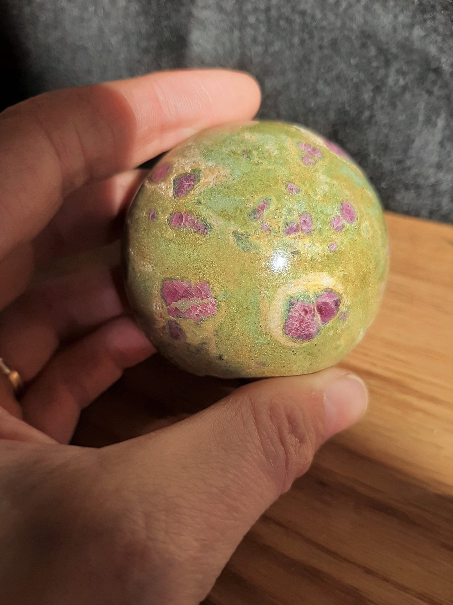 Ruby in Fuschite Sphere 5.4cm