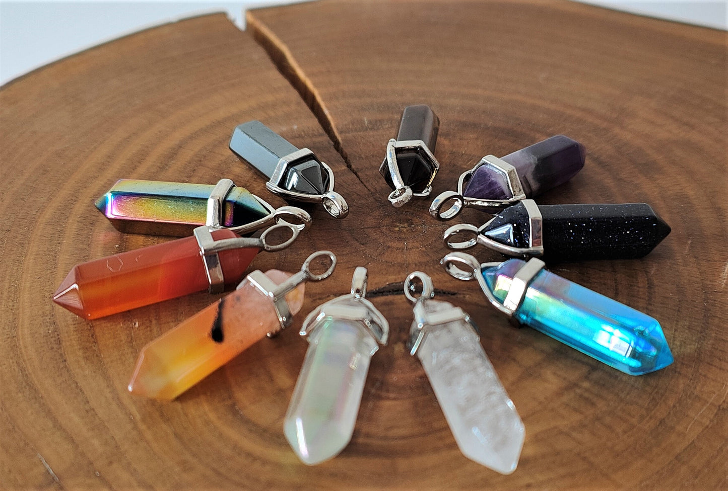Long Lozenge Gemstone Pendant