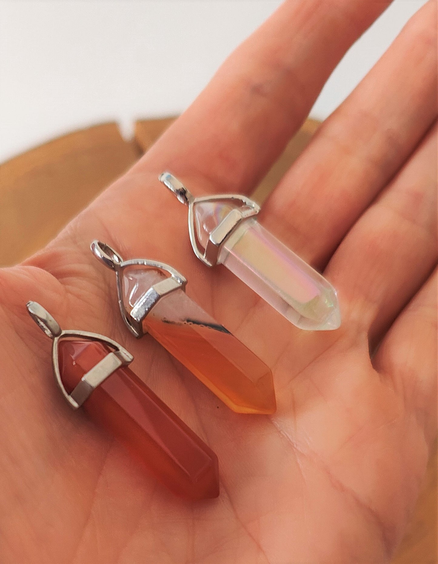 Long Lozenge Gemstone Pendant