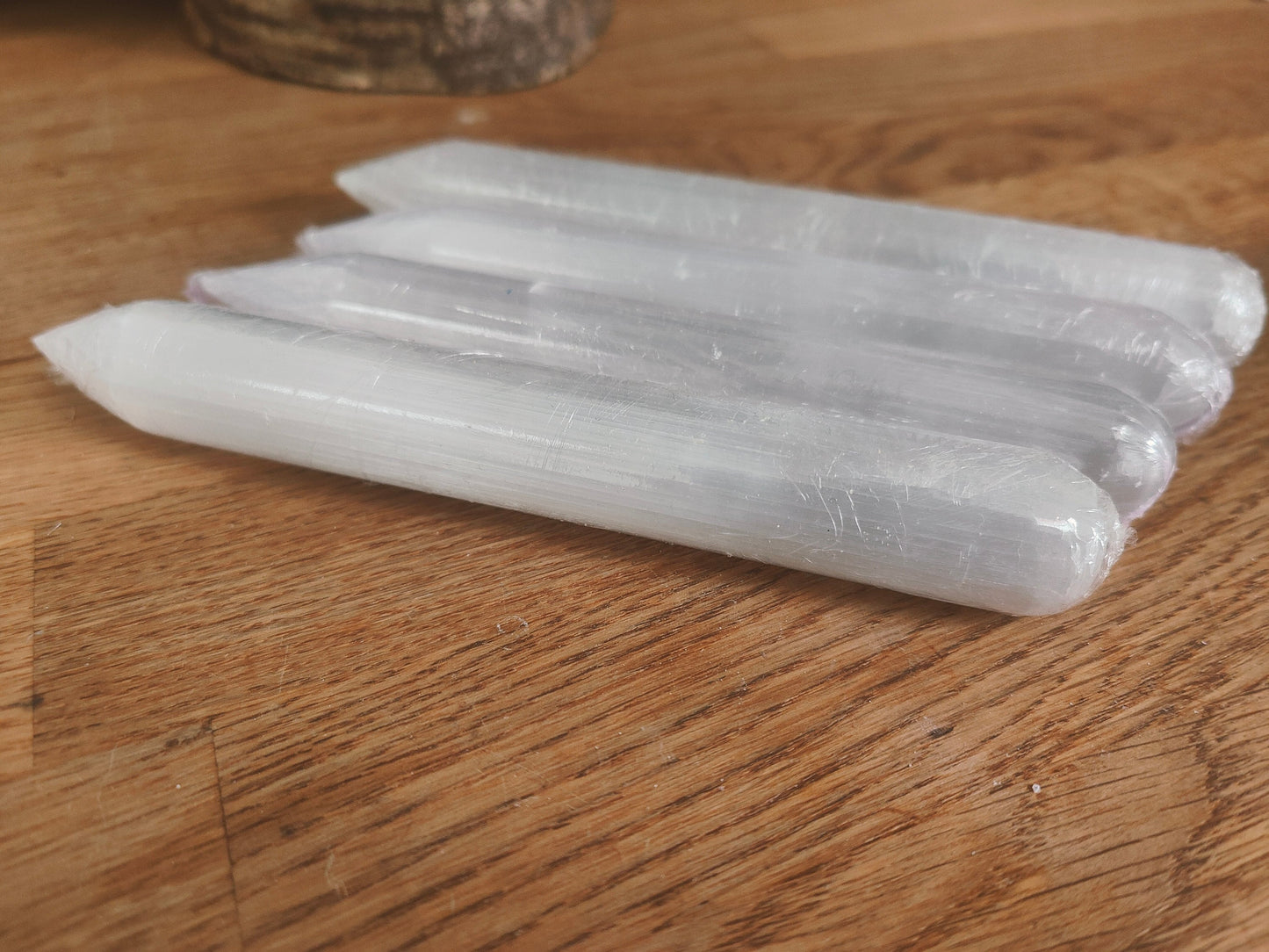 Selenite Natural Pointed Wand 16cm