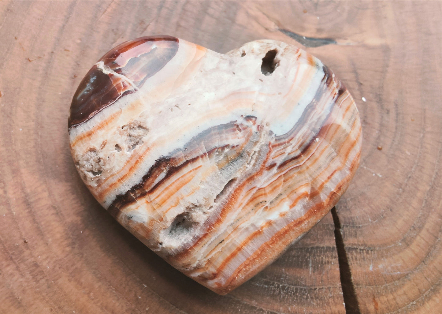 Agate Polished Heart 5.5cm