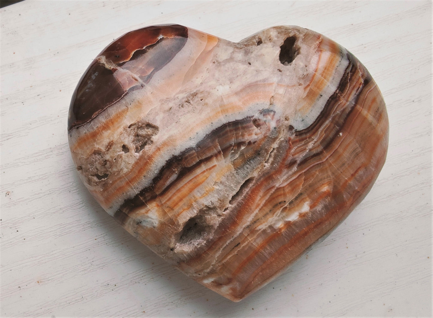 Agate Polished Heart 5.5cm
