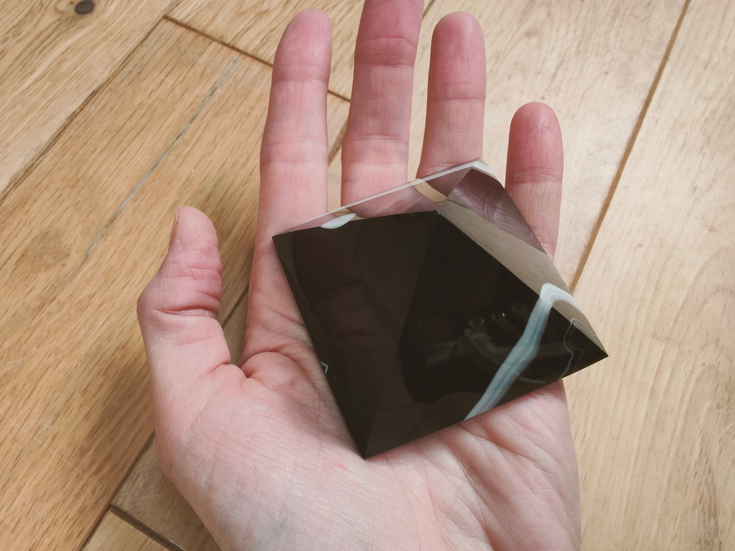 Black Agate Pyramid 6cm