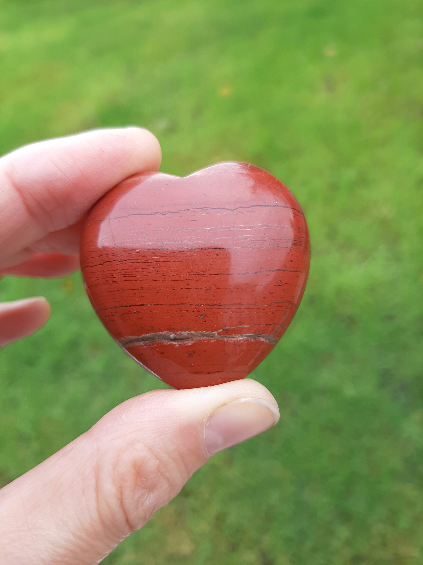 Large heart 4cm Red Jasper