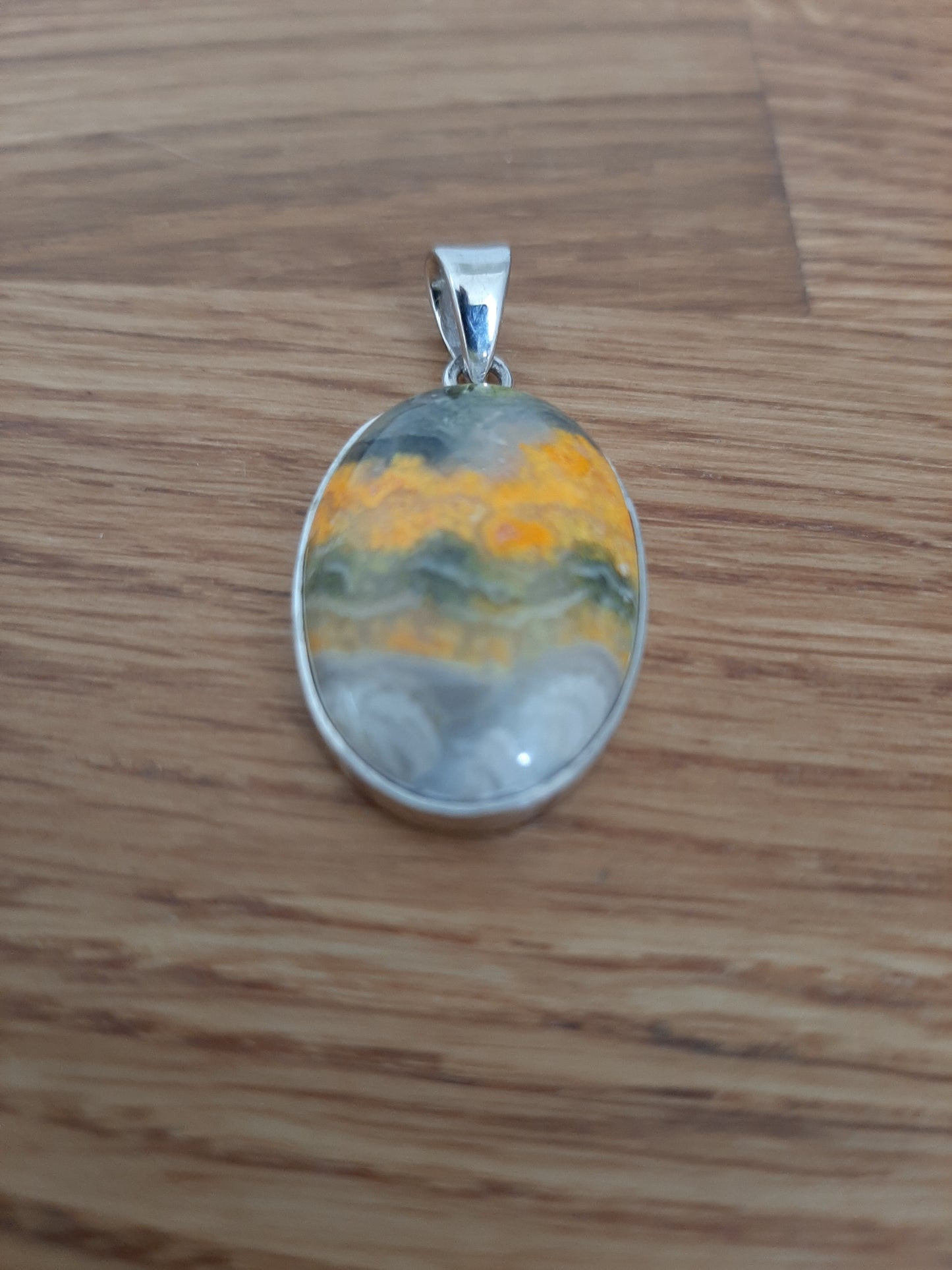 Bumblebee Jasper 925 Silver Pendant