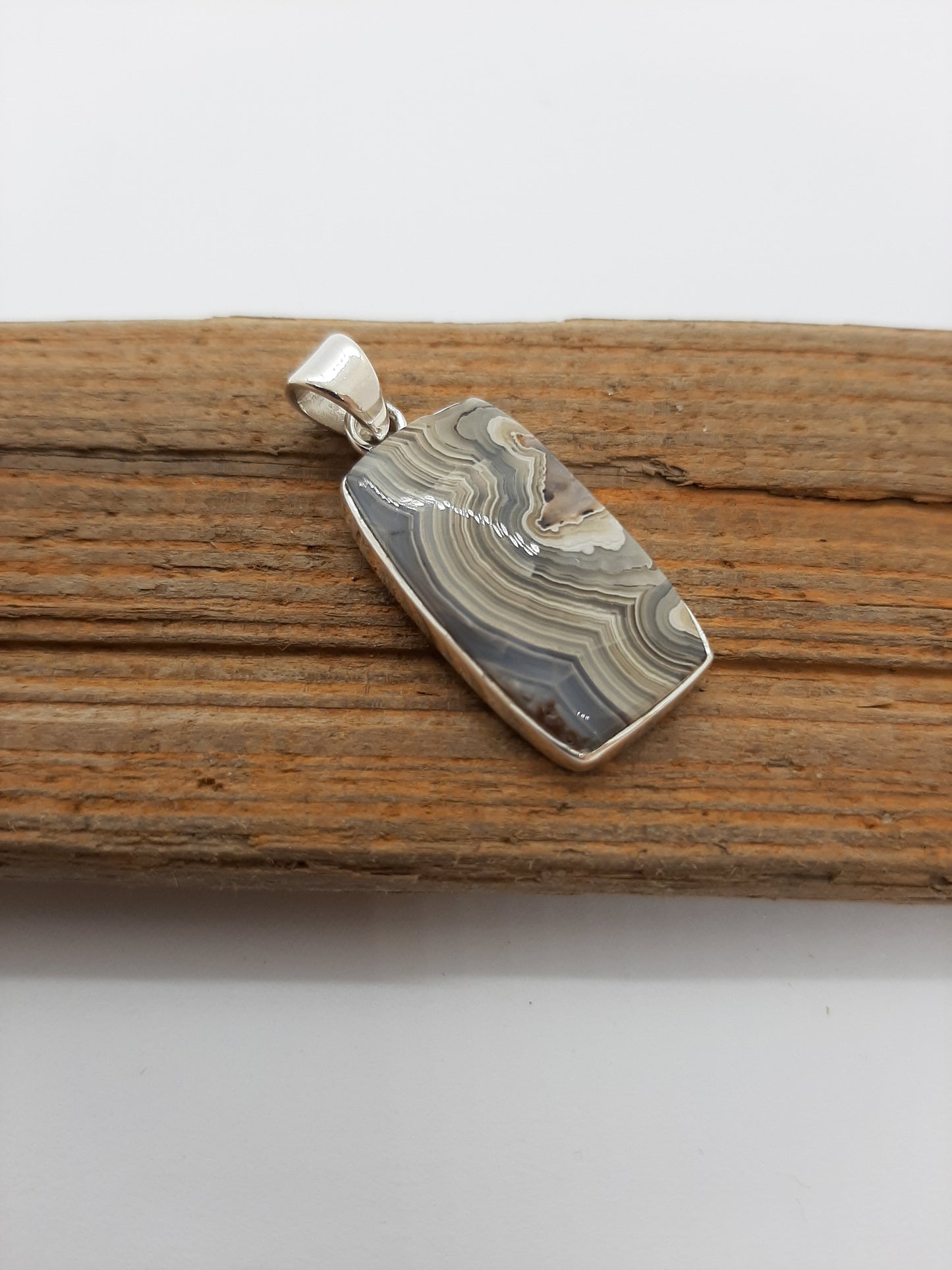 Crazy Lace Agate 925 Silver Pendant