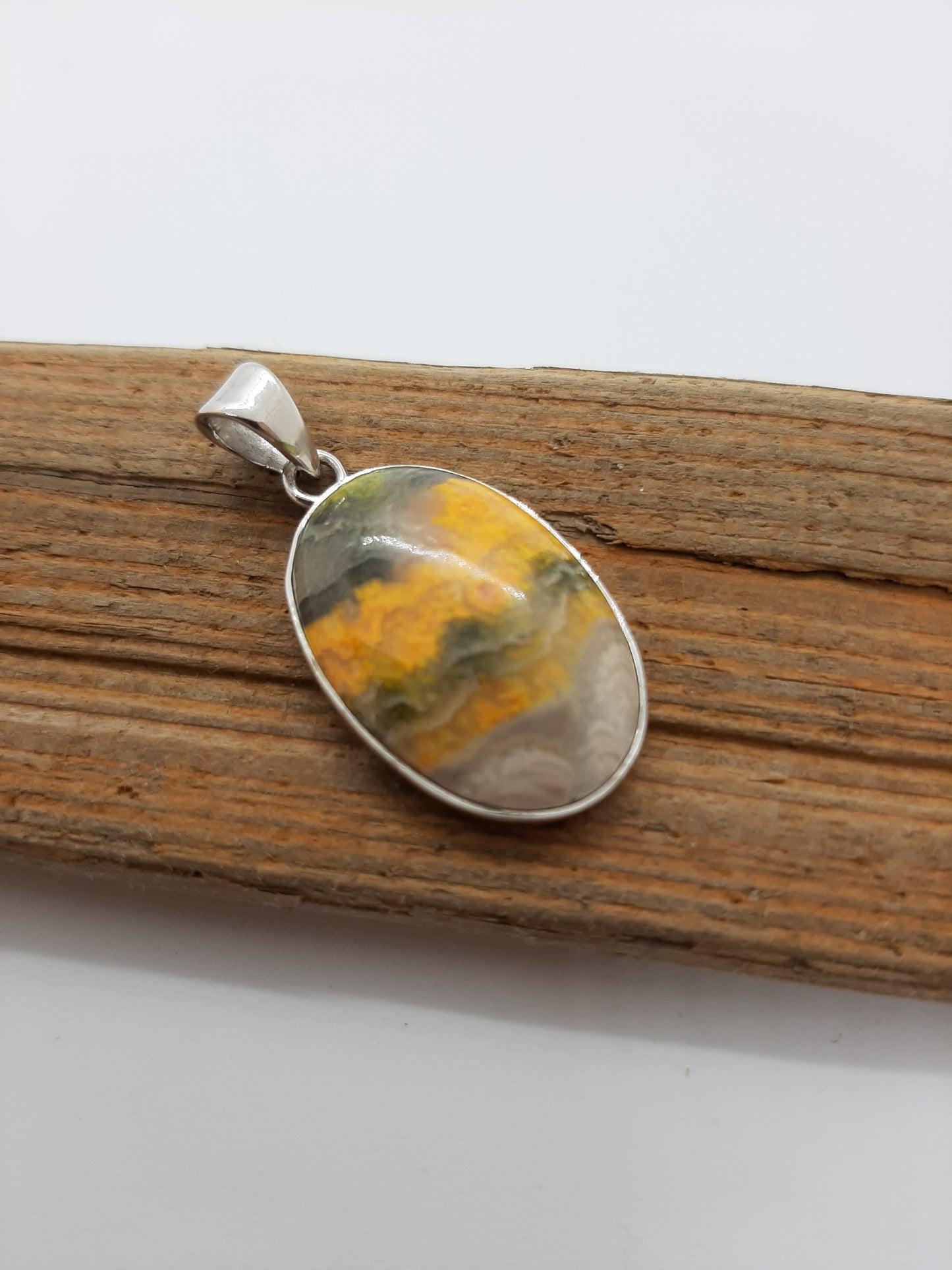 Bumblebee Jasper 925 Silver Pendant