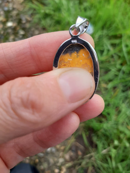 Bumblebee Jasper 925 Silver Pendant