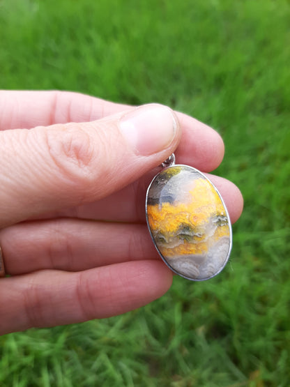 Bumblebee Jasper 925 Silver Pendant