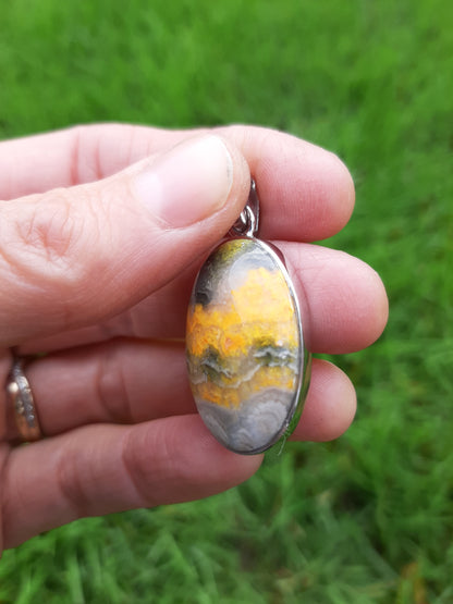 Bumblebee Jasper 925 Silver Pendant